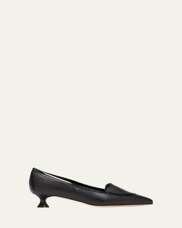 Rufo Mixed Leather Loafer Pumps