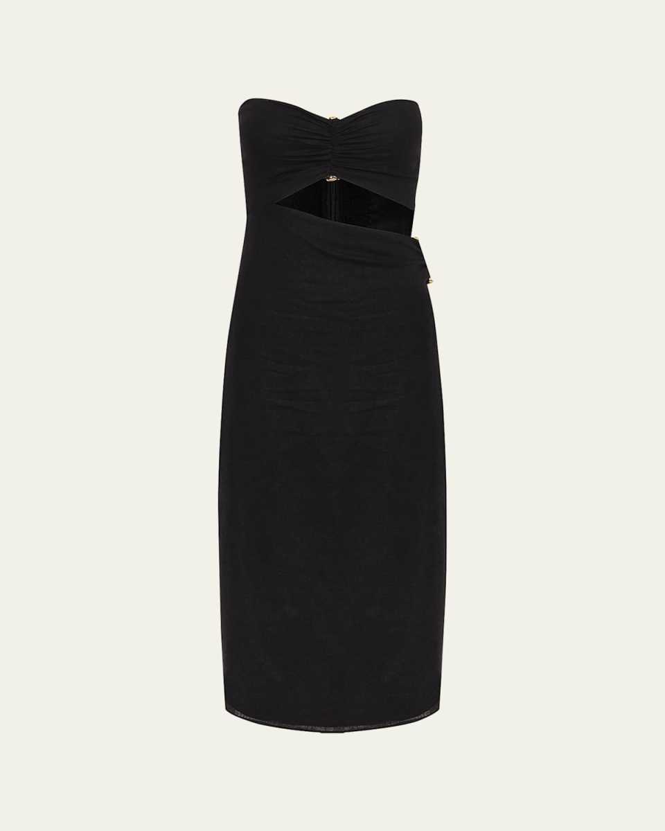 Solid Sonny Detail Midi Dress