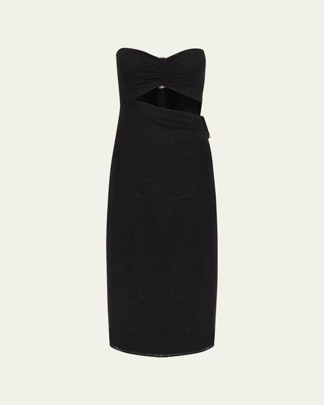 Solid Sonny Detail Midi Dress
