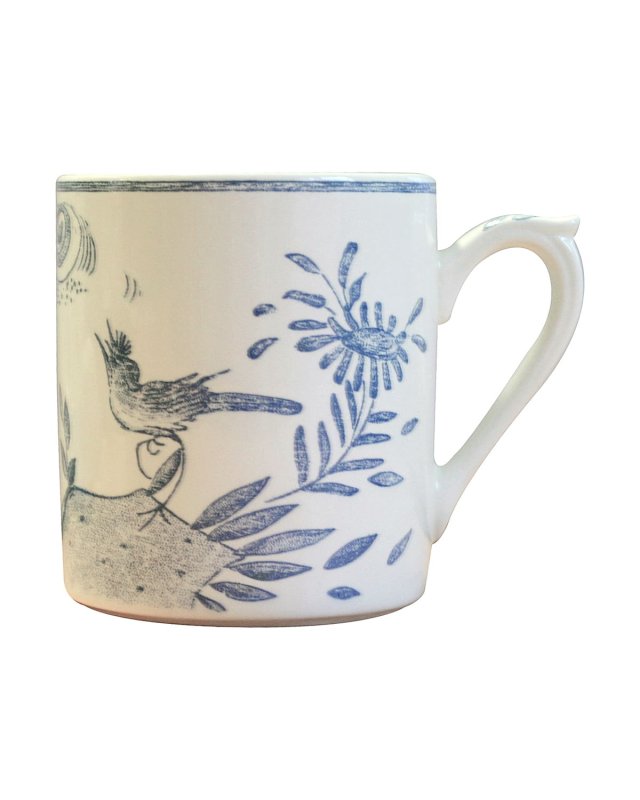 Oiseau Blue & White Bird Stoneware Mug