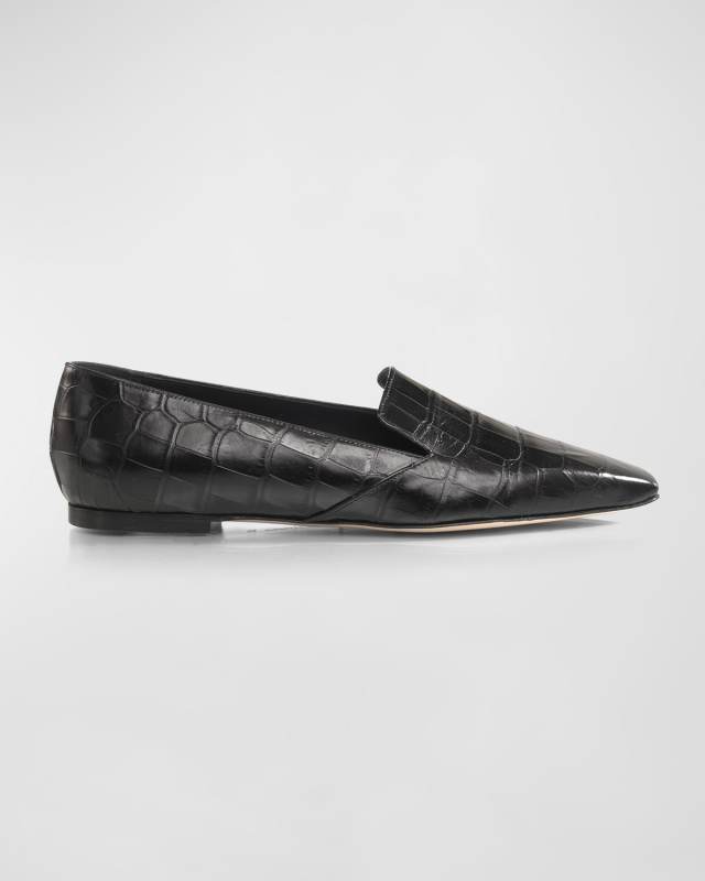 Gigi Croco Slip-On Loafers