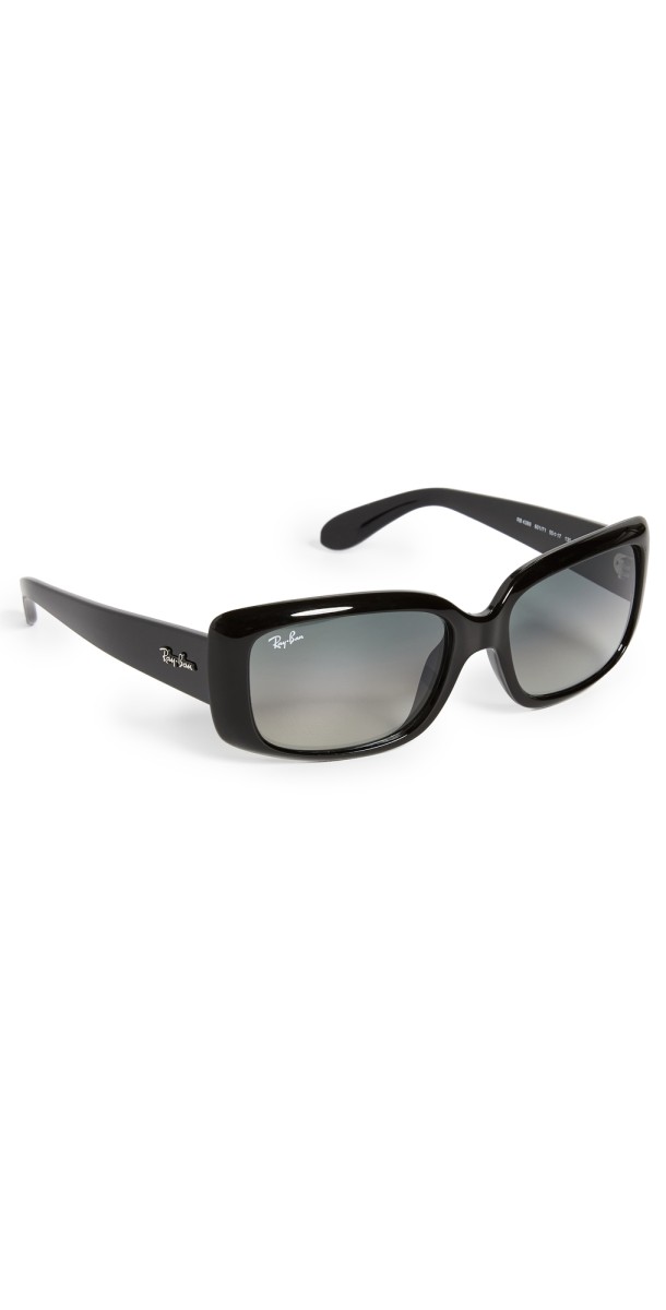 Ray-Ban 0RB4389 Rectangle Sunglasses Black/Grey Gradient