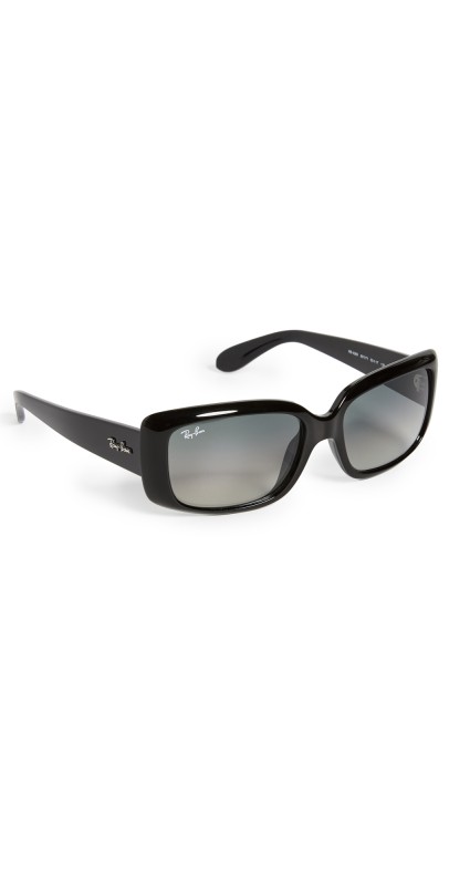 Ray-Ban 0RB4389 Rectangle Sunglasses Black/Grey Gradient