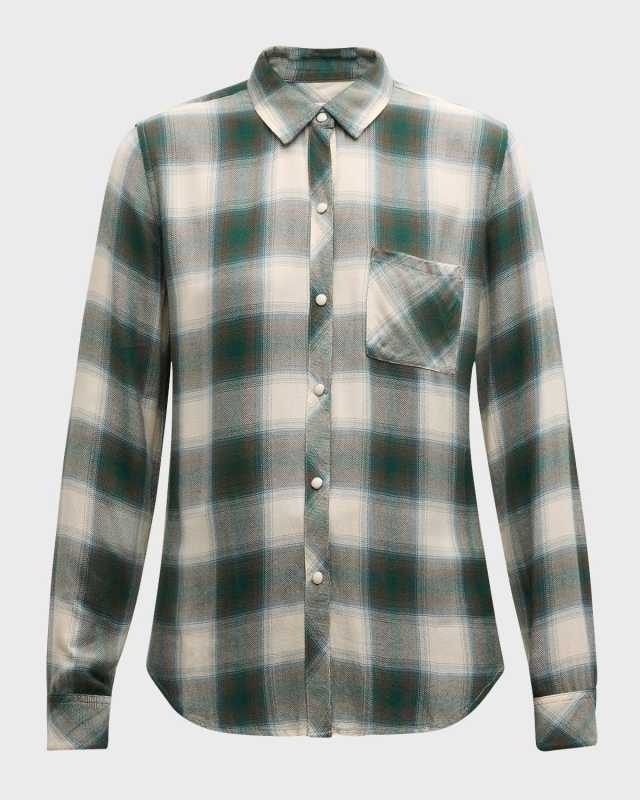 Hunter Plaid Button-Front Shirt