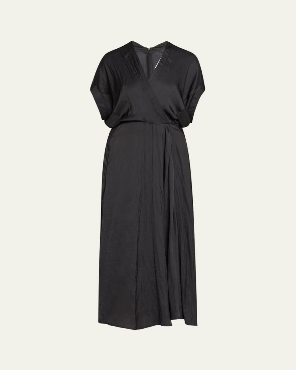 Long Aki Wave Wrap Dress