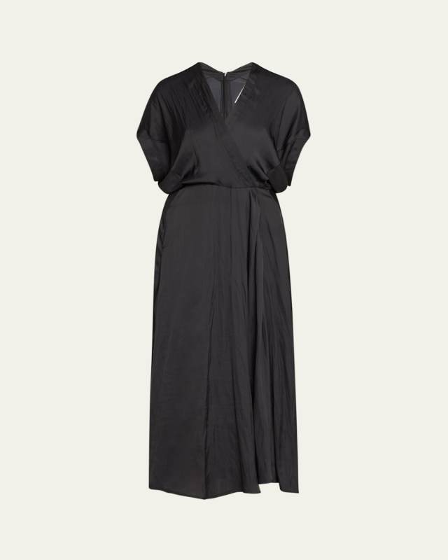 Long Aki Wave Wrap Dress