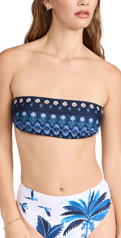FARM Rio Dream Sky Bikini Top Dream Sky White
