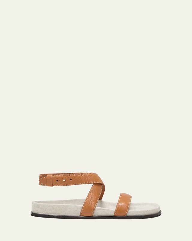 Leather Ankle-Strap Sandals