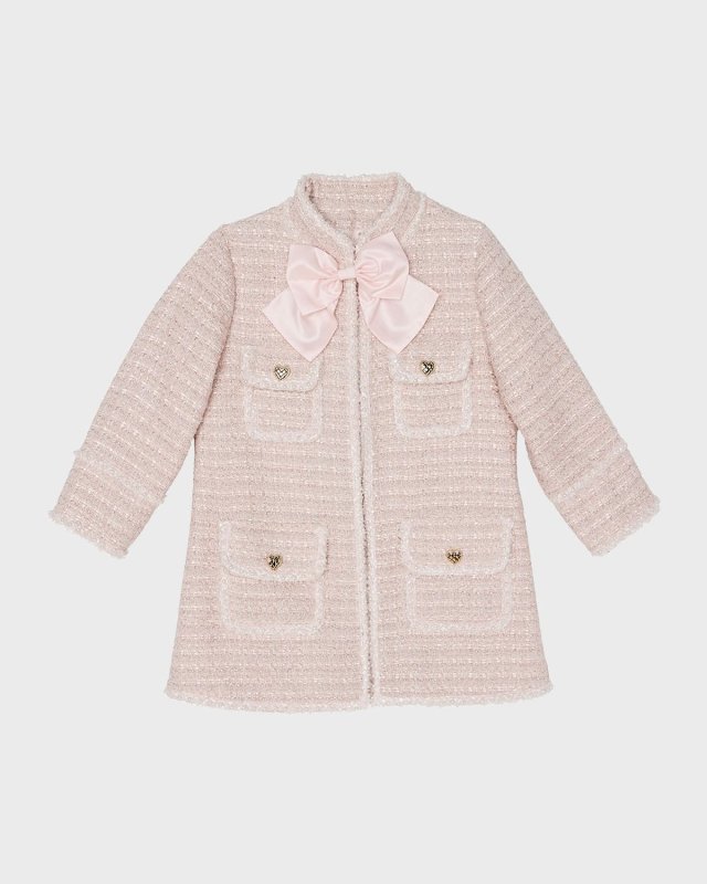 Girl's Aubazine Tweed Embellished Coat, Size 3T-11