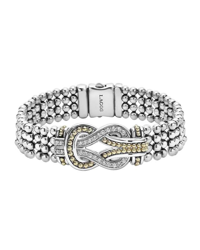15mm Flat Diamond Infinity Knot Bracelet