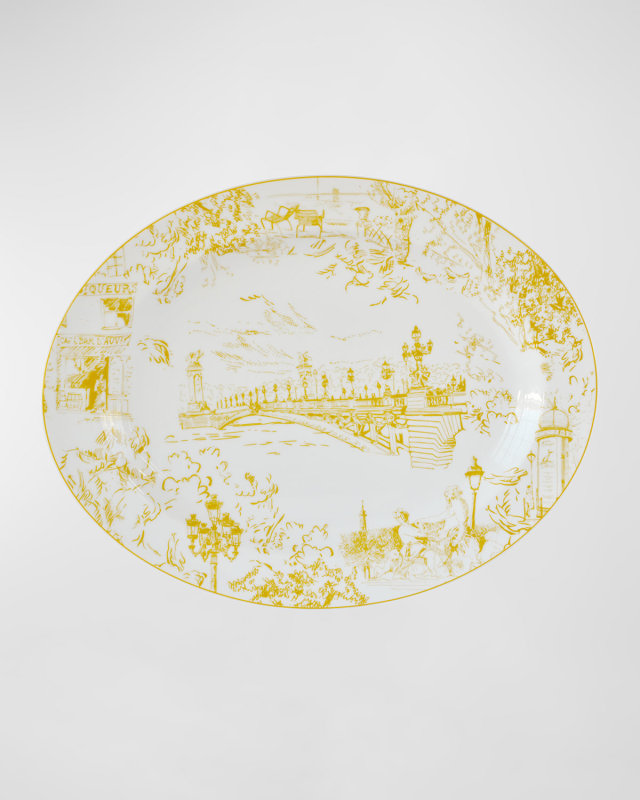Tout Paris Oval Platter, 15"