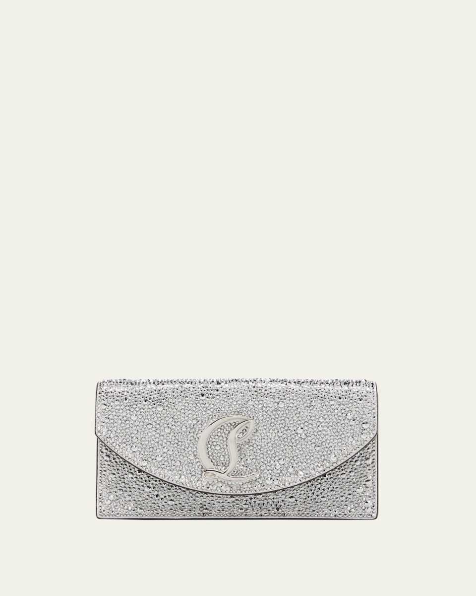 Loubi54 Wallet on Chain in Strass Suede