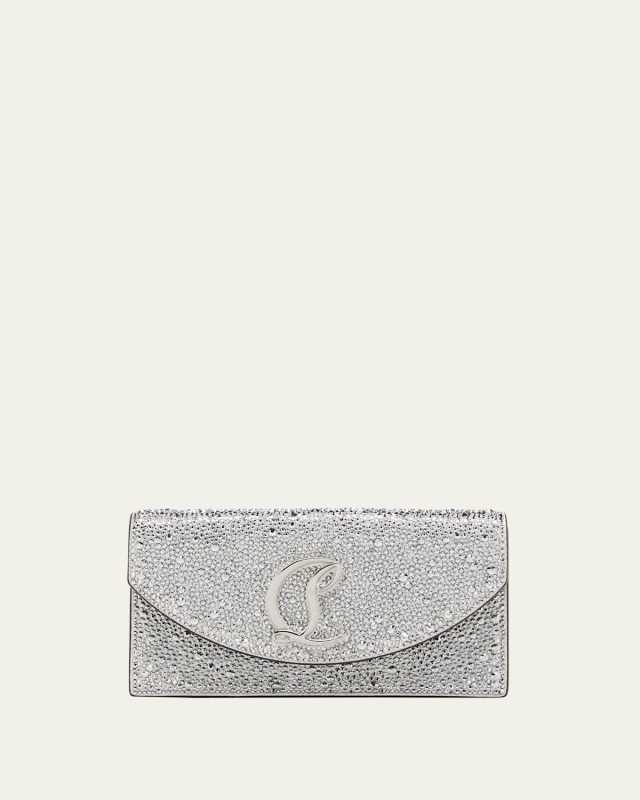 Loubi54 Wallet on Chain in Strass Suede