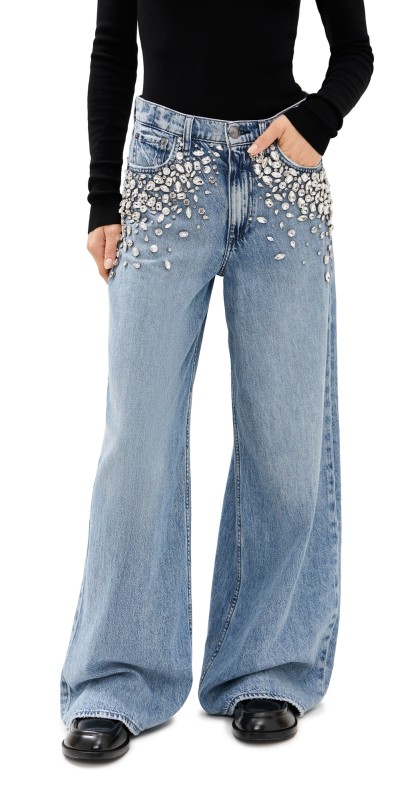rag & bone Featherweight Sofie High-Rise Full Length Wide Jeans Malijewel