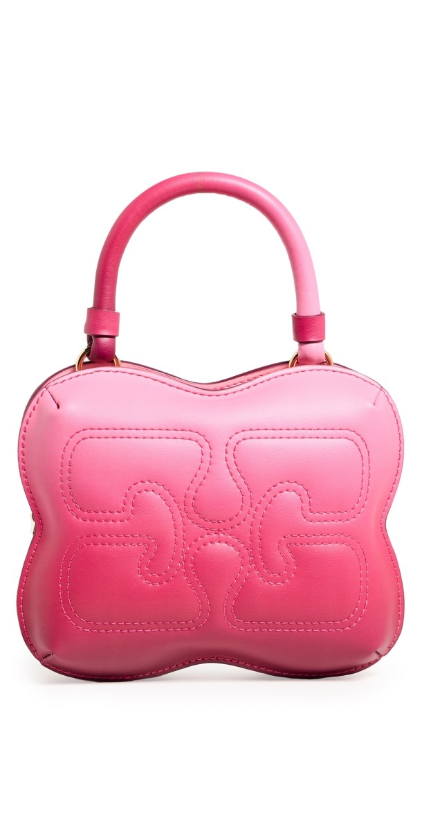 GANNI Butterfly Small Crossbody Bag Hot Pink