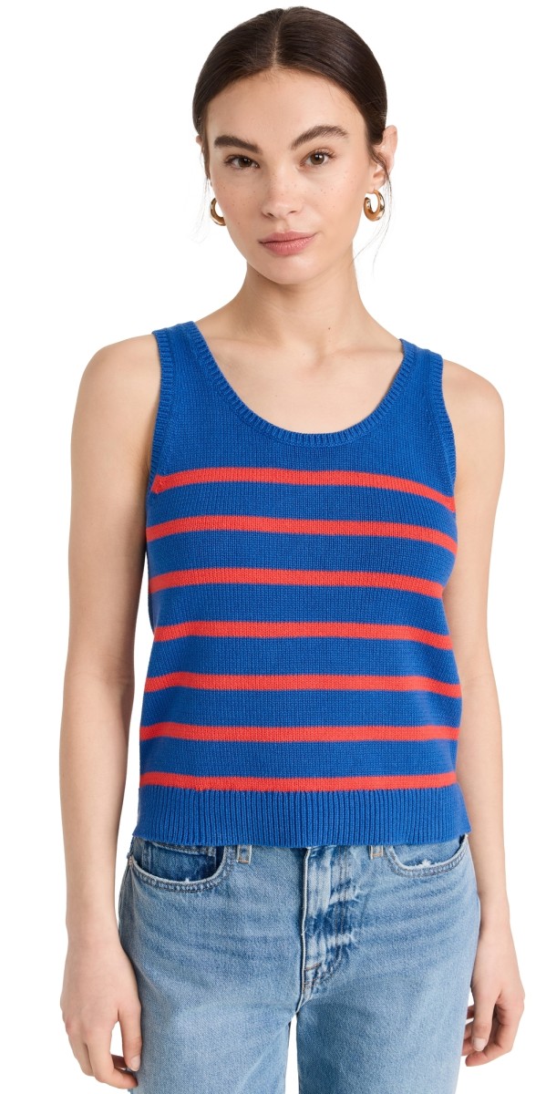 KULE The Gio Tank Denim/Poppy
