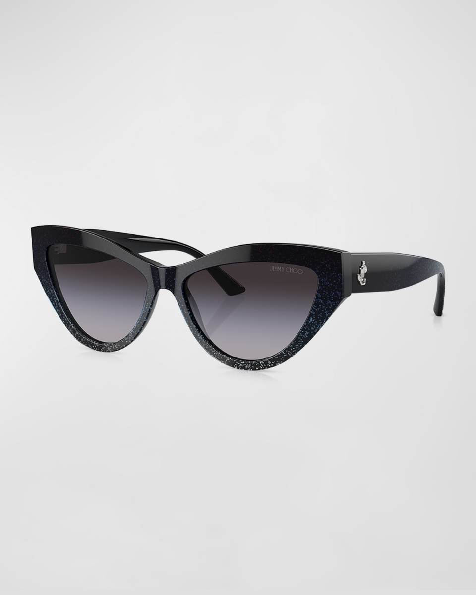 Glittery Acetate Cat-Eye Sunglasses