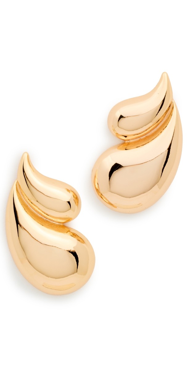 By Adina Eden Graduated Teardrop Stud Earrings Gold