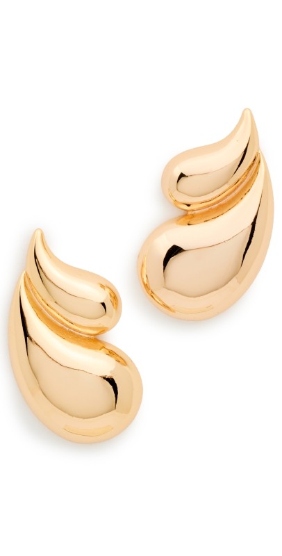 By Adina Eden Graduated Teardrop Stud Earrings Gold