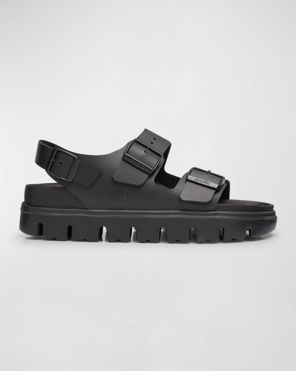 Milano Exquisite Leather Chunky Slingback Sandals