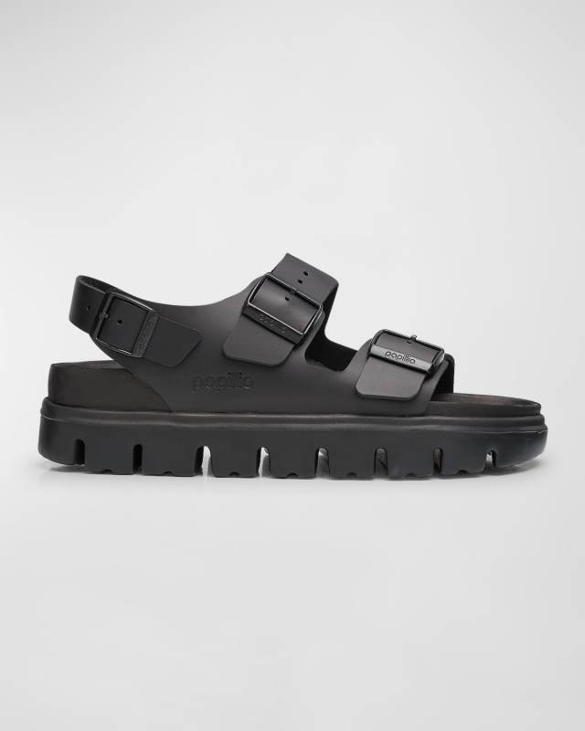 Milano Exquisite Leather Chunky Slingback Sandals