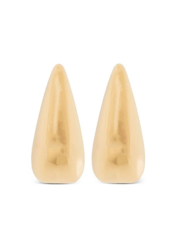 logo-engraved drop earrings