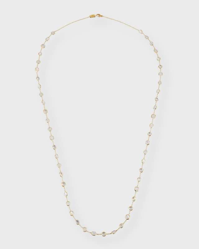 18K Rock Candy Multi Stone Station Chain Necklace in Flirt, 37"L