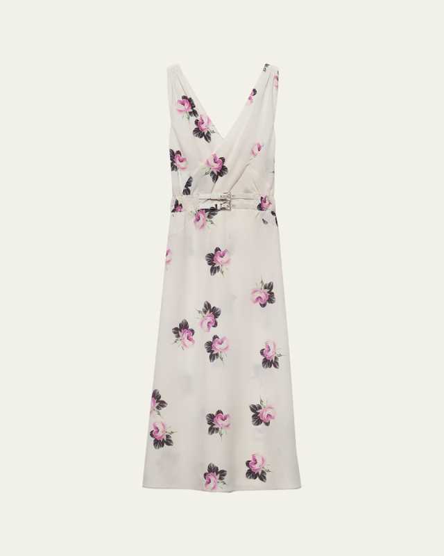 Floral Smocked Sable Midi Dress