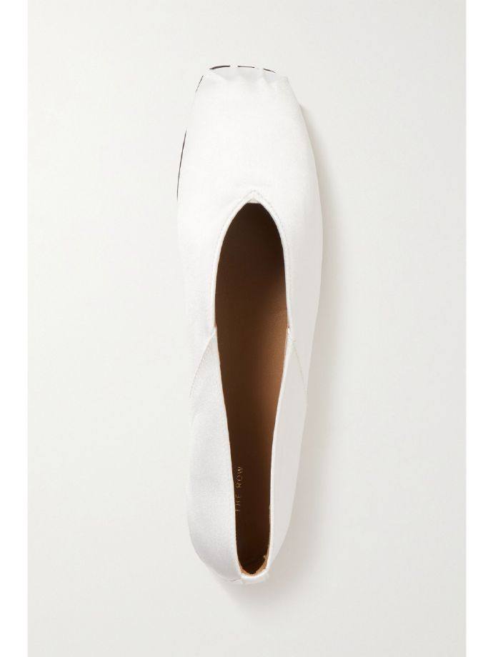 The Row Satin ballet flats