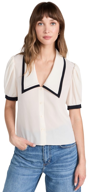 FRAME Sailor Blouse Cream Multi