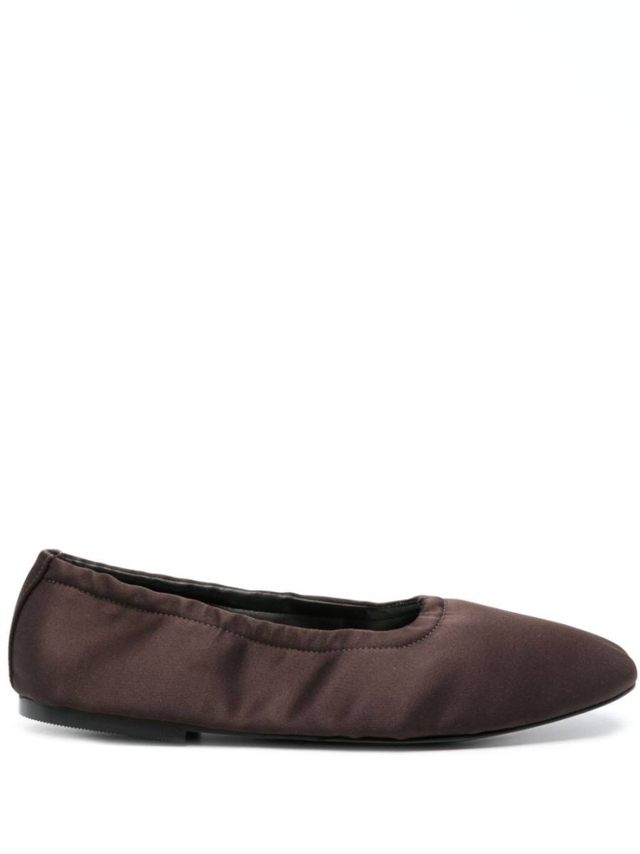 Carla satin ballerina shoes