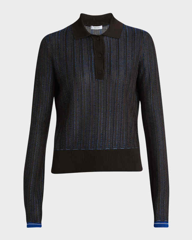 Multicolor Knit Polo Sweat