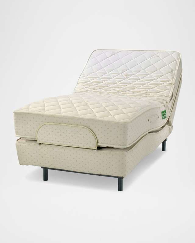 Nature Luxe Latex Quilt-Top Mattress w/Adjustable Bed Bas