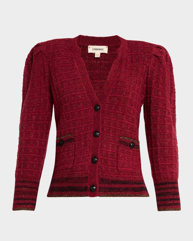 Jenni Tweed Waffle Stitch Cardigan