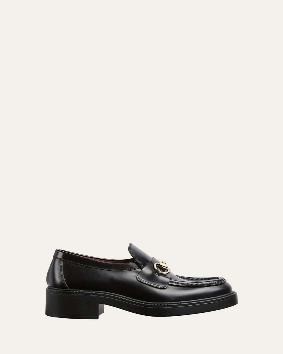 Leather Bit Slip-On Loafers