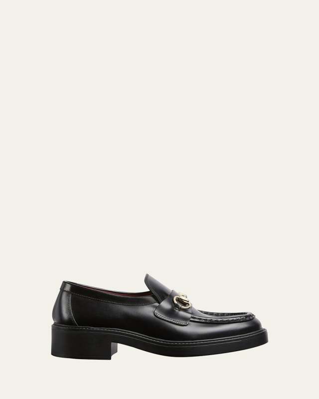 Leather Bit Slip-On Loafers