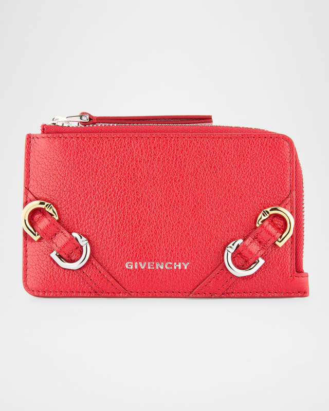 Voyou Zip Card Holder in Tumbled Leather