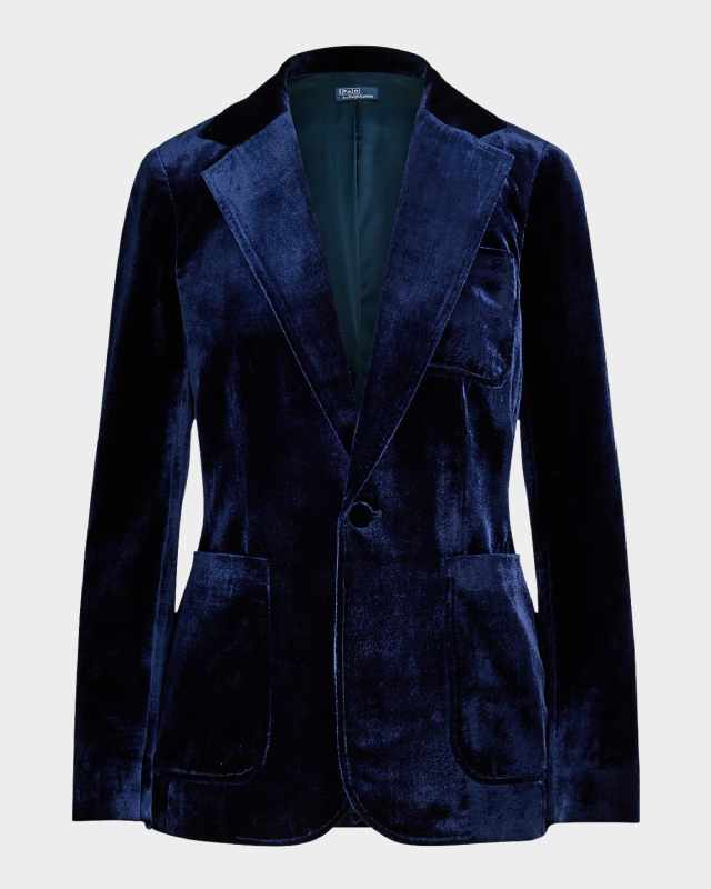 Silk-Blend Velvet Blazer