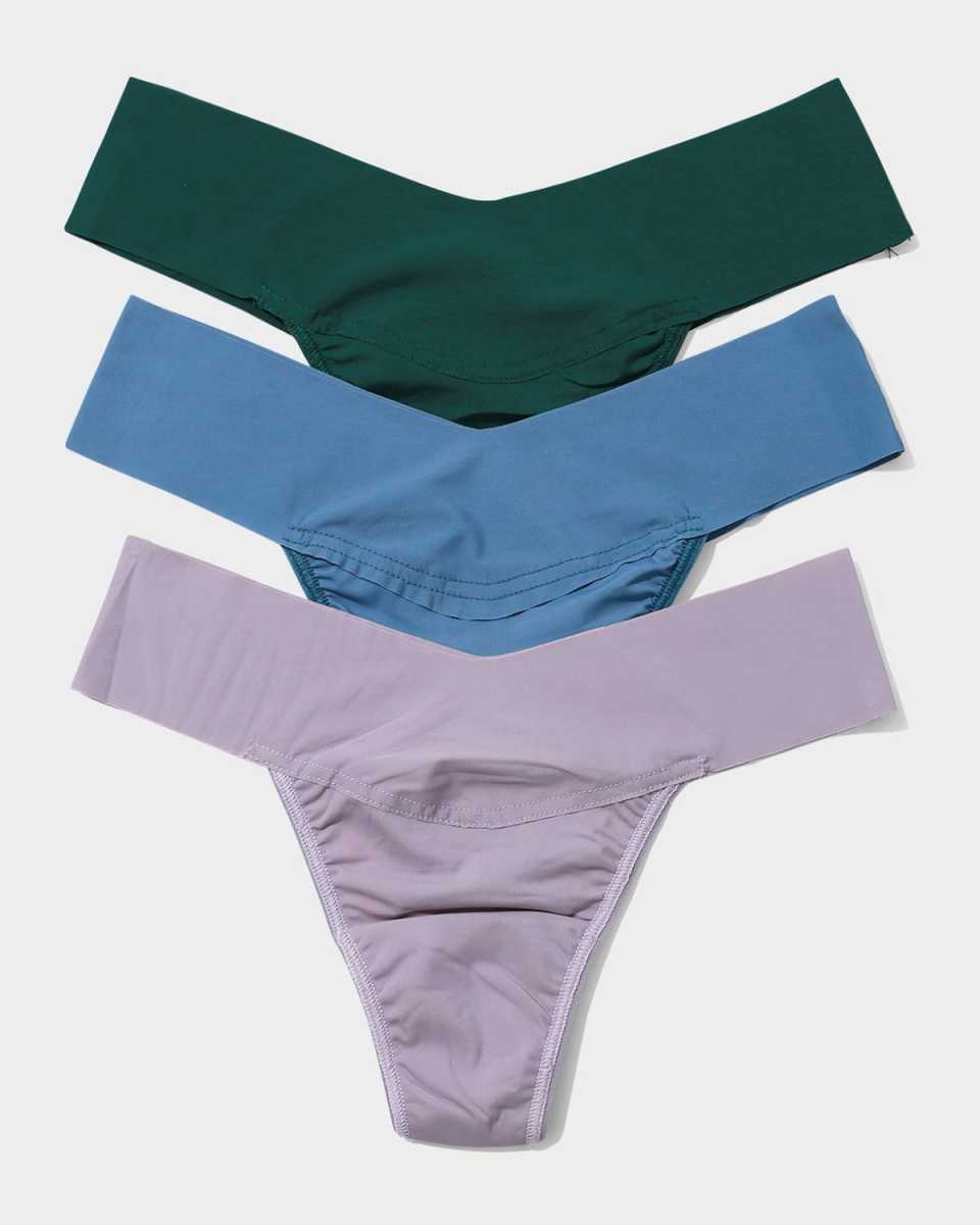 Breathe Natural-Rise Thongs 3-Pack