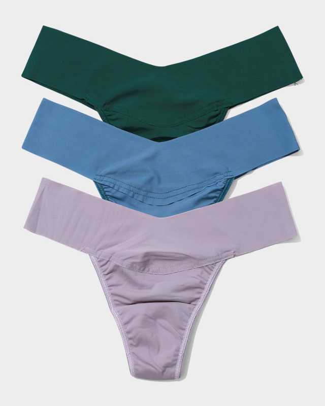 Breathe Natural-Rise Thongs 3-Pack