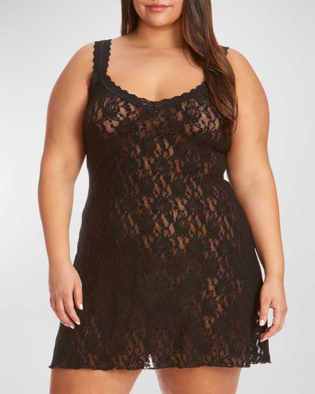 Plus Size V-Neck Signature Lace Chemise