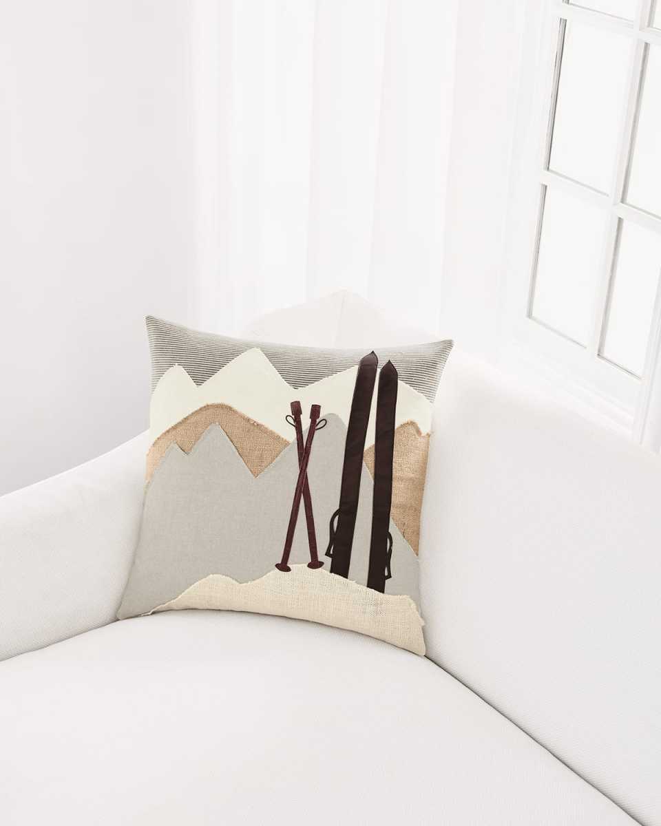 Lodge Mountain Decorative Pillow