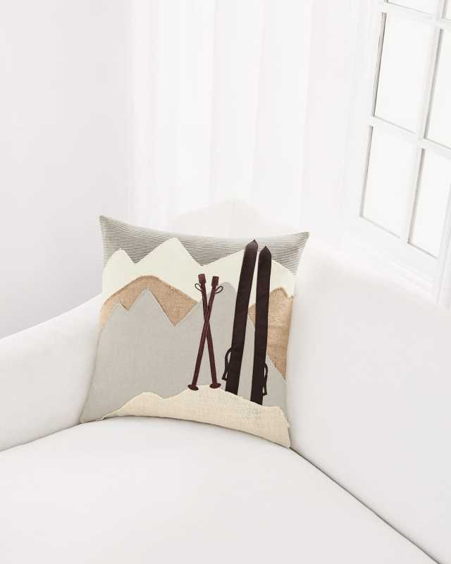 Lodge Mountain Decorative Pillow