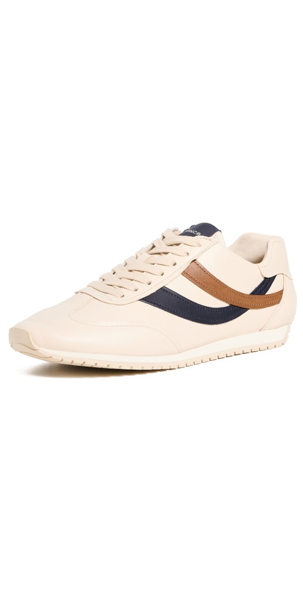 Vince Oasis Runner Sneakers Flax/Elm Wood/Blue Ink