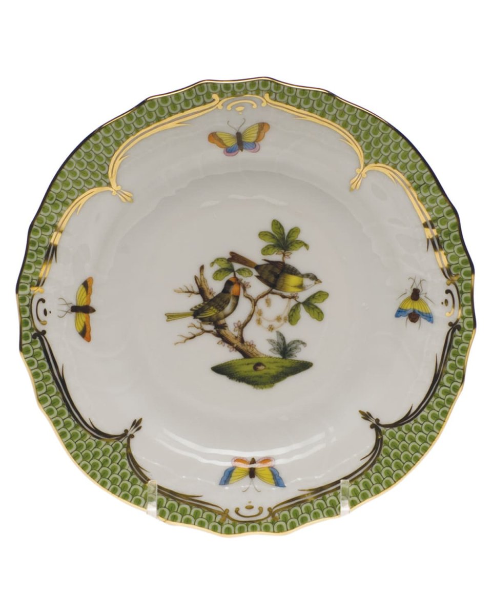 Rothschild Bird Green Motif 11 Bread & Butter Plate