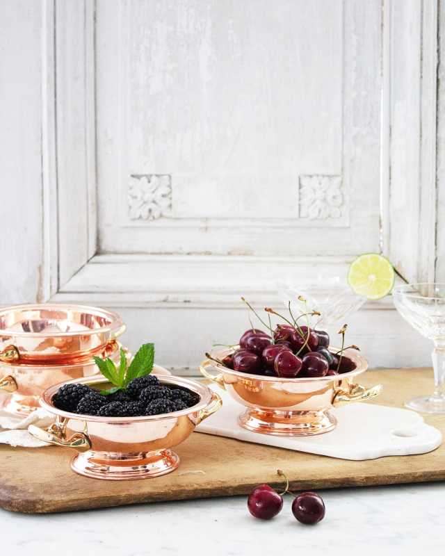 Vintage-Inspired Pedestal Bowls, Set of 2