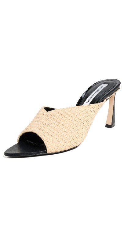 Victoria Beckham Asymmetric Mules Light Beige