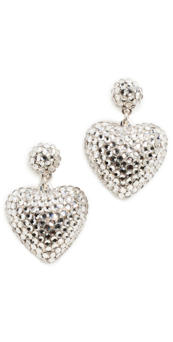 Roxanne Assoulin Encrusted Heart Earrings Multi