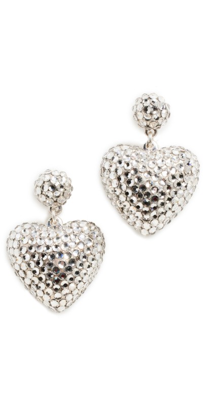 Roxanne Assoulin Encrusted Heart Earrings Multi