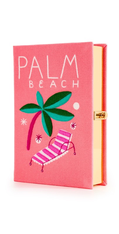 Olympia Le-Tan Palm Beach Madalina Book Clutch Peony
